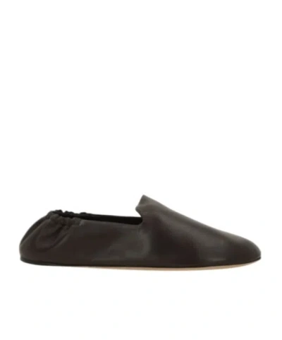 The Row Slip-on Flat Shoes In Brown