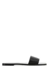 The Row Link Leather Sandals In Black