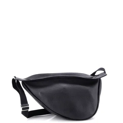 The Row Slouchy Banana Bag Leather Large In Black