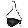 The Row Slouchy Banana Shoulder Bag In Black Leather In Black
