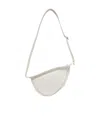 The Row Slouchy Banana Small Textured-leather Shoulder Bag In White