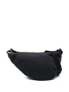 The Row Slouchy Banana Two Leather Shoulder Bag In Black