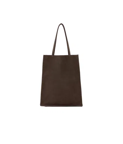 The Row Small Backpack Tote In Brown