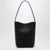 The Row Medium North/south Park Leather Tote In Black