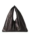 The Row Small Bindle Leather Shoulder Bag In Black