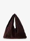 The Row Womens Bindle Small Suede Top Handle Bag Brown Melange
