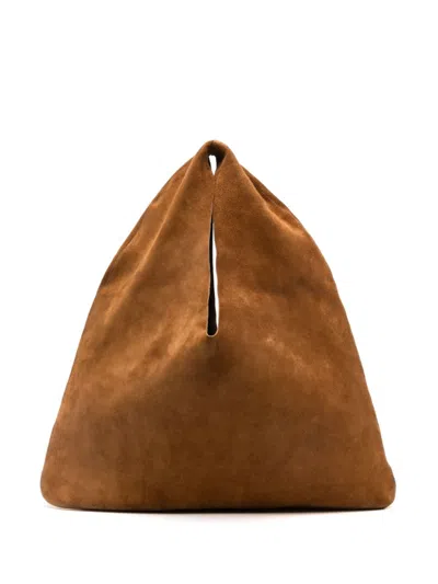 The Row Small Bindle Tote Bag In Brown