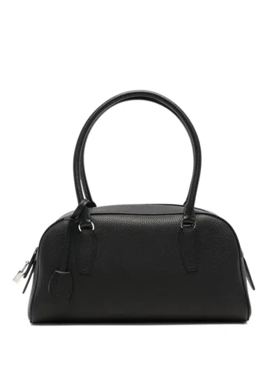 The Row Small E/w India Grained Leather Tote Bag In Black