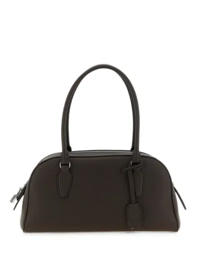 The Row Small E/w India Leather Tote Bag In Brown