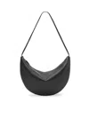 The Row Izzy Small Crescent Shoulder Bag In Leather In Purple