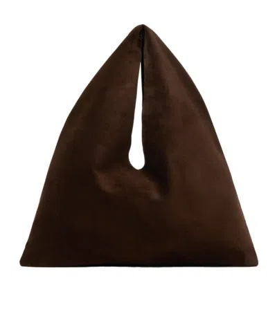 The Row Small Logo Handbag In Black