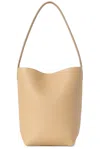 The Row Small North South Tote Bag In Brown
