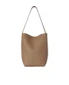 The Row Park Small Tote Bag Dark Taupe In Brown
