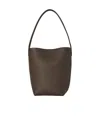 The Row Small N/s Park Logo Shoulder Bag In Brown