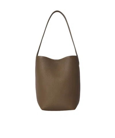 The Row Small N/s Park Tote In Brown