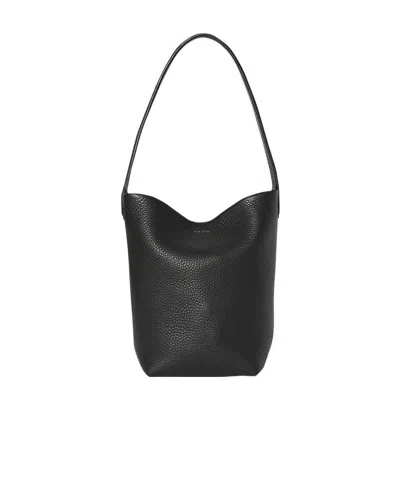 The Row Logo Detailed Small Tote Bag In Black