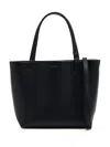 The Row Small Park Grained-leather Tote Bag In Black