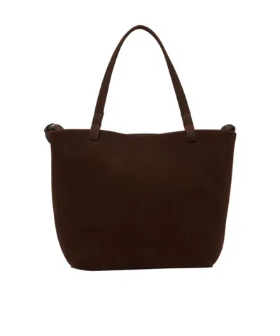 The Row Small Park Shoulder Bag In Deep Mocha