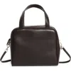 The Row Small Ray Leather Cube Top Handle Bag