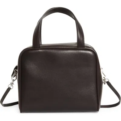 The Row Small Ray Leather Cube Top Handle Bag