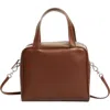 The Row Small Ray Leather Cube Top Handle Bag