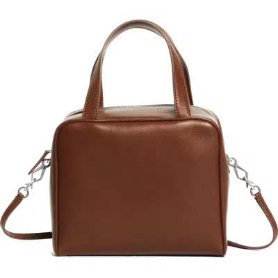 The Row Small Ray Leather Cube Top Handle Bag