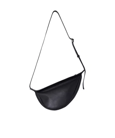 The Row Small Slouchy Banana Shoulder Bag In Black