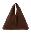 The Row Small Suede Bindle Bag