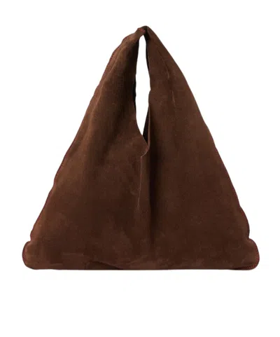 The Row Small Suede Bindle Bag