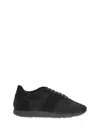 The Row Velvet Adjustable Sneakers Suede Finish In Black