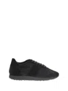 The Row Velvet Adjustable Sneakers Suede Finish In Black
