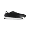 The Row Owen Leather-trimmed Sneakers In Black