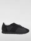 The Row Velvet Adjustable Sneakers Suede Finish In Black