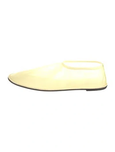 Pre-owned The Row Sock Mesh Ballet Flats In Yellow