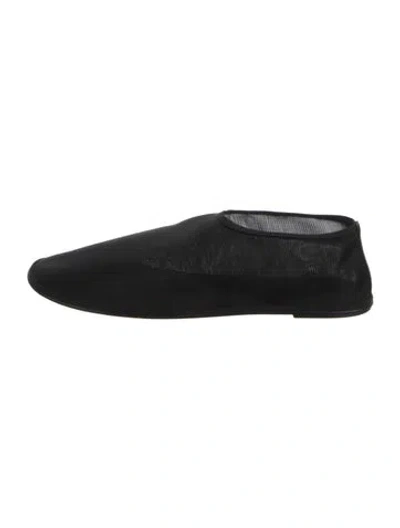 Pre-owned The Row Sock Mesh Flats In Black