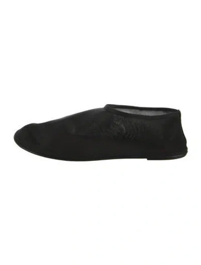 Pre-owned The Row Sock Mesh Mesh Ballet Flats In Black