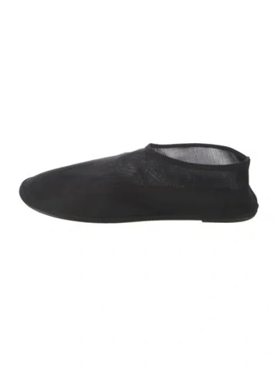 Pre-owned The Row Sock Mesh Mesh Ballet Flats In Black