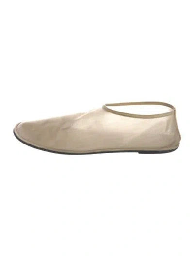 Pre-owned The Row Socks Mesh Ballet Flats In Neutral