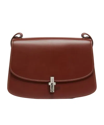 The Row Sofia 10 Clamshell Saddle Bag In Brown
