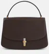 The Row Sofia 11.75 Leather Tote Bag In Brown