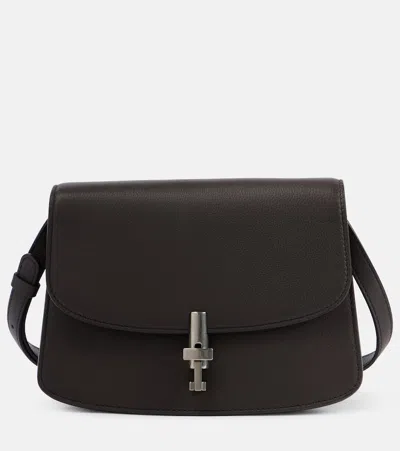 The Row Sofia 8.75 Leather Shoulder Bag In Brown