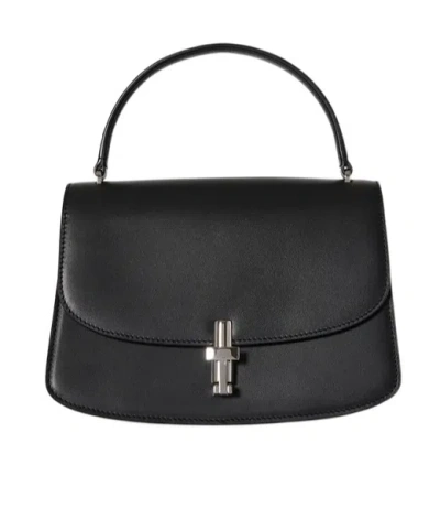 The Row Sofia 8.75 Leather Tote Bag In Black