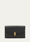 THE ROW SOFIA CONTINENTAL WALLET IN GRAINY LEATHER