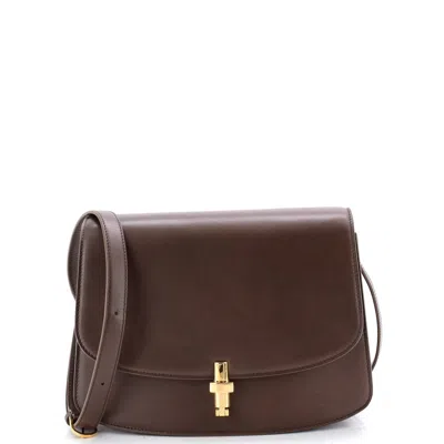 The Row Sofia Crossbody Bag Leather 10 In Brown