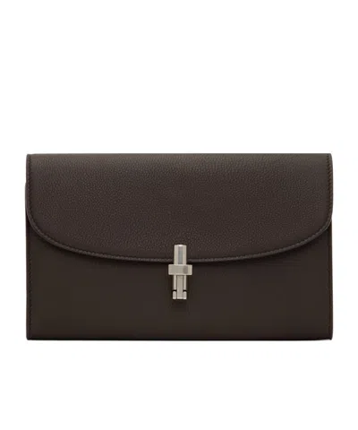 The Row Sofia Flip Clutch In Black