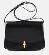 The Row Sofia Leather Shoulder Bag In Black