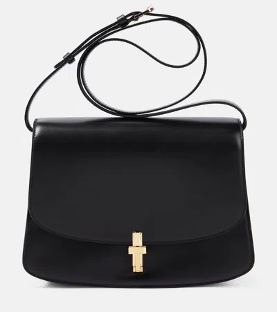 The Row Sofia Leather Shoulder Bag In Black