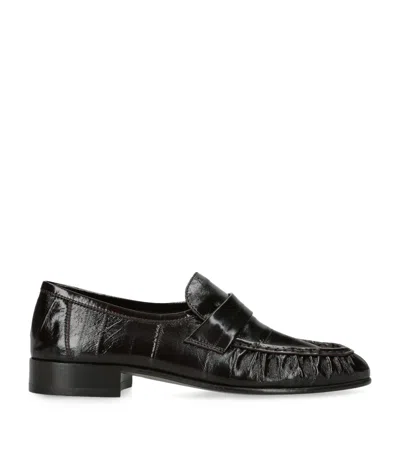 The Row Soft Eel Loafers 25 In Brown
