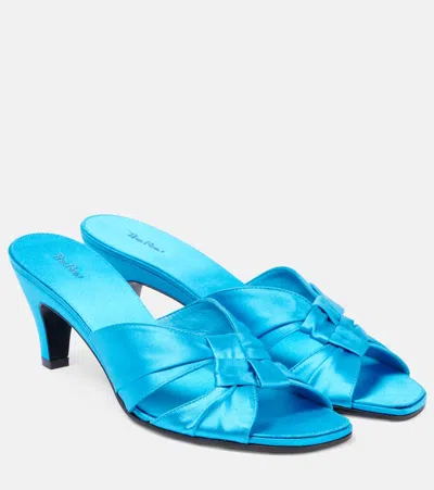 THE ROW SOFT KNOT 65 SATIN MULES