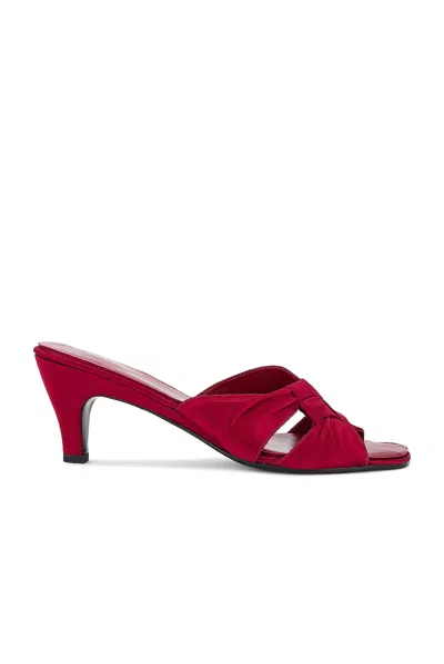 The Row Soft Knot Mule Sandal In Red